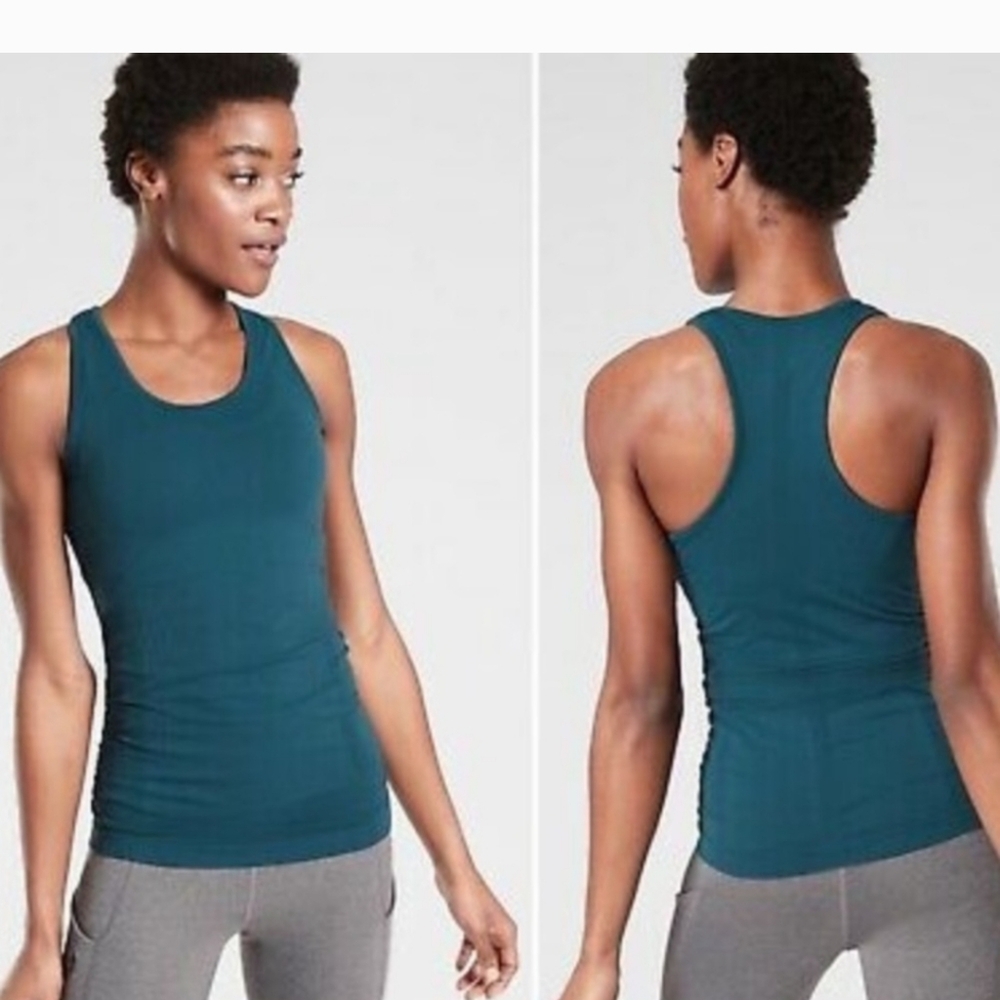 Athleta Speedlight Texture Tank Coastal Teal Size Large NWT